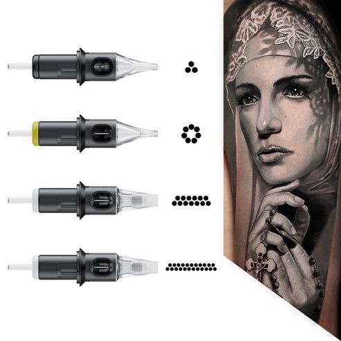 Cheyenne Black & Grey Realism Tattoo Cartridge Set - Only in the